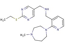 1-[2-(ethylthio)-5-pyrimidinyl]-N-{[2-(4-methyl-1,4-diazepan-1-yl)-3-pyridinyl]methyl}methanamine