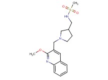 N-({1-[(2-methoxyquinolin-3-yl)methyl]pyrrolidin-3-yl}methyl)methanesulfonamide