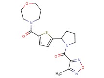 4-[(5-{1-[(4-methyl-1,2,5-oxadiazol-3-yl)carbonyl]-2-pyrrolidinyl}-2-thienyl)carbonyl]-1,4-oxazepane