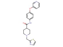 N-[4-(3-pyridinyloxy)phenyl]-1-(1,3-thiazol-2-ylmethyl)-4-piperidinecarboxamide