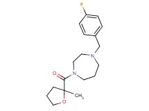 1-(4-fluorobenzyl)-4-[(2-methyltetrahydro-2-furanyl)carbonyl]-1,4-diazepane