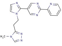 5-{1-[2-(4-methyl-4H-1,2,4-triazol-3-yl)ethyl]-1H-imidazol-2-yl}-2-pyridin-2-ylpyrimidine