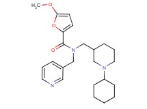 N-[(1-cyclohexyl-3-piperidinyl)methyl]-5-methoxy-N-(3-pyridinylmethyl)-2-furamide