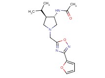 N-((3S*,4R*)-1-{[3-(2-furyl)-1,2,4-oxadiazol-5-yl]methyl}-4-isopropyl-3-pyrrolidinyl)acetamide