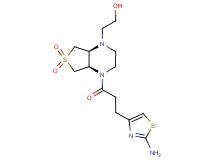 2-[(4aR*,7aS*)-4-[3-(2-amino-1,3-thiazol-4-yl)propanoyl]-6,6-dioxidohexahydrothieno[3,4-b]pyrazin-1(2H)-yl]ethanol