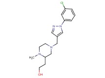 2-(4-{[1-(3-chlorophenyl)-1H-pyrazol-4-yl]methyl}-1-methyl-2-piperazinyl)ethanol trifluoroacetate (salt)