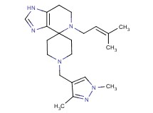 1'-[(1,3-dimethyl-1H-pyrazol-4-yl)methyl]-5-(3-methylbut-2-en-1-yl)-1,5,6,7-tetrahydrospiro[imidazo[4,5-c]pyridine-4,4'-piperidine]