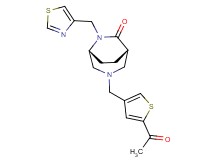 (1S*,5R*)-3-[(5-acetyl-3-thienyl)methyl]-6-(1,3-thiazol-4-ylmethyl)-3,6-diazabicyclo[3.2.2]nonan-7-one
