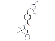 4-[(3,5-dimethyl-1H-pyrazol-1-yl)methyl]-N-[1-(1H-imidazol-1-ylmethyl)-2,2-dimethylpropyl]benzamide