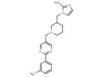 5-({3-[(2-methyl-1H-imidazol-1-yl)methyl]-1-piperidinyl}methyl)-2-(3-methylphenyl)pyrimidine
