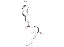 1-(2-methoxyethyl)-N-[(2-methylimidazo[2,1-b][1,3]thiazol-6-yl)methyl]-6-oxo-3-piperidinecarboxamide