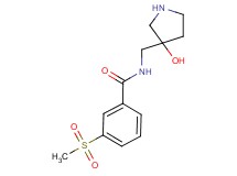 N-[(3-hydroxy-3-pyrrolidinyl)methyl]-3-(methylsulfonyl)benzamide