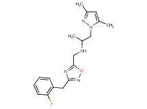 1-(3,5-dimethyl-1H-pyrazol-1-yl)-N-{[3-(2-fluorobenzyl)-1,2,4-oxadiazol-5-yl]methyl}-2-propanamine