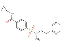 N-cyclopropyl-4-({methyl[2-(2-pyridinyl)ethyl]amino}sulfonyl)benzamide