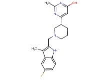 6-{1-[(5-fluoro-3-methyl-1H-indol-2-yl)methyl]-3-piperidinyl}-2-methyl-4-pyrimidinol