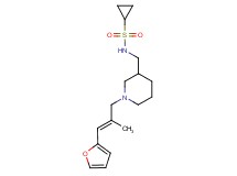 N-({1-[(2E)-3-(2-furyl)-2-methylprop-2-en-1-yl]piperidin-3-yl}methyl)cyclopropanesulfonamide
