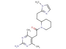 4,6-dimethyl-5-(2-{2-[2-(1-methyl-1H-imidazol-2-yl)ethyl]-1-piperidinyl}-2-oxoethyl)-2-pyrimidinamine