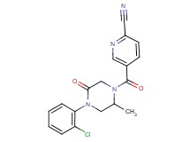 5-{[4-(2-chlorophenyl)-2-methyl-5-oxo-1-piperazinyl]carbonyl}-2-pyridinecarbonitrile