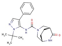 (1R*,5S*)-N-(1-tert-butyl-4-phenyl-1H-pyrazol-5-yl)-7-oxo-3,6-diazabicyclo[3.2.2]nonane-3-carboxamide