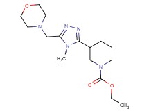 ethyl 3-[4-methyl-5-(morpholin-4-ylmethyl)-4H-1,2,4-triazol-3-yl]piperidine-1-carboxylate