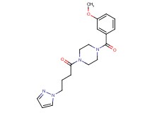 1-(3-methoxybenzoyl)-4-[4-(1H-pyrazol-1-yl)butanoyl]piperazine