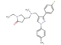 1-ethyl-4-{[{[3-(4-fluorophenyl)-1-(4-methylphenyl)-1H-pyrazol-4-yl]methyl}(methyl)amino]methyl}-2-pyrrolidinone