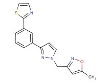 5-methyl-3-({3-[3-(1,3-thiazol-2-yl)phenyl]-1H-pyrazol-1-yl}methyl)isoxazole