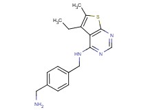 N-[4-(aminomethyl)benzyl]-5-ethyl-6-methylthieno[2,3-d]pyrimidin-4-amine