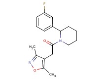 1-[(3,5-dimethyl-4-isoxazolyl)acetyl]-2-(3-fluorophenyl)piperidine