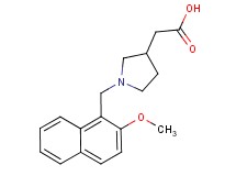 {1-[(2-methoxy-1-naphthyl)methyl]pyrrolidin-3-yl}acetic acid