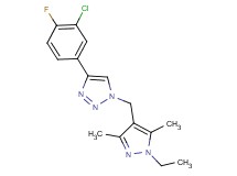 4-(3-chloro-4-fluorophenyl)-1-[(1-ethyl-3,5-dimethyl-1H-pyrazol-4-yl)methyl]-1H-1,2,3-triazole