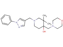 3,3-dimethyl-4-(morpholin-4-ylmethyl)-1-[(1-phenyl-1H-pyrazol-4-yl)methyl]piperidin-4-ol