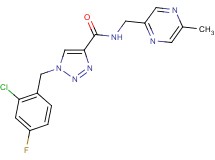 1-(2-chloro-4-fluorobenzyl)-N-[(5-methyl-2-pyrazinyl)methyl]-1H-1,2,3-triazole-4-carboxamide