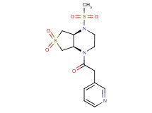 (4aR*,7aS*)-1-(methylsulfonyl)-4-(3-pyridinylacetyl)octahydrothieno[3,4-b]pyrazine 6,6-dioxide