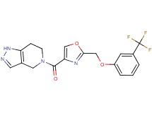 5-[(2-{[3-(trifluoromethyl)phenoxy]methyl}-1,3-oxazol-4-yl)carbonyl]-4,5,6,7-tetrahydro-1H-pyrazolo[4,3-c]pyridine