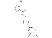 5-ethyl-N-{[1-(1-methyl-6-oxo-1,6-dihydropyridazin-4-yl)pyrrolidin-3-yl]methyl}-1,3-oxazole-4-carboxamide
