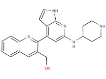 {2-[6-(4-piperidinylamino)-1H-pyrrolo[2,3-b]pyridin-4-yl]-3-quinolinyl}methanol dihydrochloride
