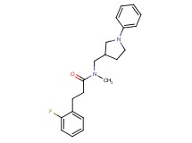 3-(2-fluorophenyl)-N-methyl-N-[(1-phenyl-3-pyrrolidinyl)methyl]propanamide