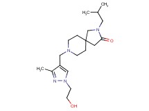 8-{[1-(2-hydroxyethyl)-3-methyl-1H-pyrazol-4-yl]methyl}-2-isobutyl-2,8-diazaspiro[4.5]decan-3-one