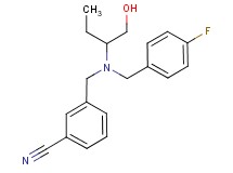 3-({(4-fluorobenzyl)[1-(hydroxymethyl)propyl]amino}methyl)benzonitrile