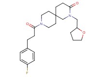 9-[3-(4-fluorophenyl)propanoyl]-2-(tetrahydrofuran-2-ylmethyl)-2,9-diazaspiro[5.5]undecan-3-one