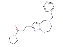 2-[3-oxo-3-(1-pyrrolidinyl)propyl]-5-(4-pyridinylmethyl)-5,6,7,8-tetrahydro-4H-pyrazolo[1,5-a][1,4]diazepine