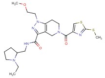 N-[(1-ethyl-2-pyrrolidinyl)methyl]-1-(2-methoxyethyl)-5-{[2-(methylthio)-1,3-thiazol-4-yl]carbonyl}-4,5,6,7-tetrahydro-1H-pyrazolo[4,3-c]pyridine-3-carboxamide