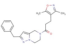 2-benzyl-5-[3-(3,5-dimethylisoxazol-4-yl)propanoyl]-4,5,6,7-tetrahydropyrazolo[1,5-a]pyrazine