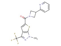 1-methyl-5-{[3-(2-pyridinyl)-1-azetidinyl]carbonyl}-3-(trifluoromethyl)-1H-thieno[2,3-c]pyrazole
