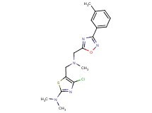 4-chloro-N,N-dimethyl-5-[(methyl{[3-(3-methylphenyl)-1,2,4-oxadiazol-5-yl]methyl}amino)methyl]-1,3-thiazol-2-amine