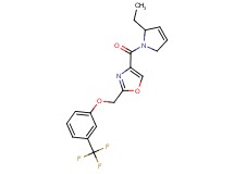 4-[(2-ethyl-2,5-dihydro-1H-pyrrol-1-yl)carbonyl]-2-{[3-(trifluoromethyl)phenoxy]methyl}-1,3-oxazole