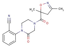 2-{4-[(3,5-dimethyl-4,5-dihydro-5-isoxazolyl)carbonyl]-2-oxo-1-piperazinyl}benzonitrile