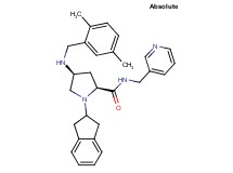 (4S)-1-(2,3-dihydro-1H-inden-2-yl)-4-[(2,5-dimethylbenzyl)amino]-N-(3-pyridinylmethyl)-L-prolinamide