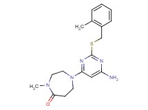 1-{6-amino-2-[(2-methylbenzyl)thio]pyrimidin-4-yl}-4-methyl-1,4-diazepan-5-one